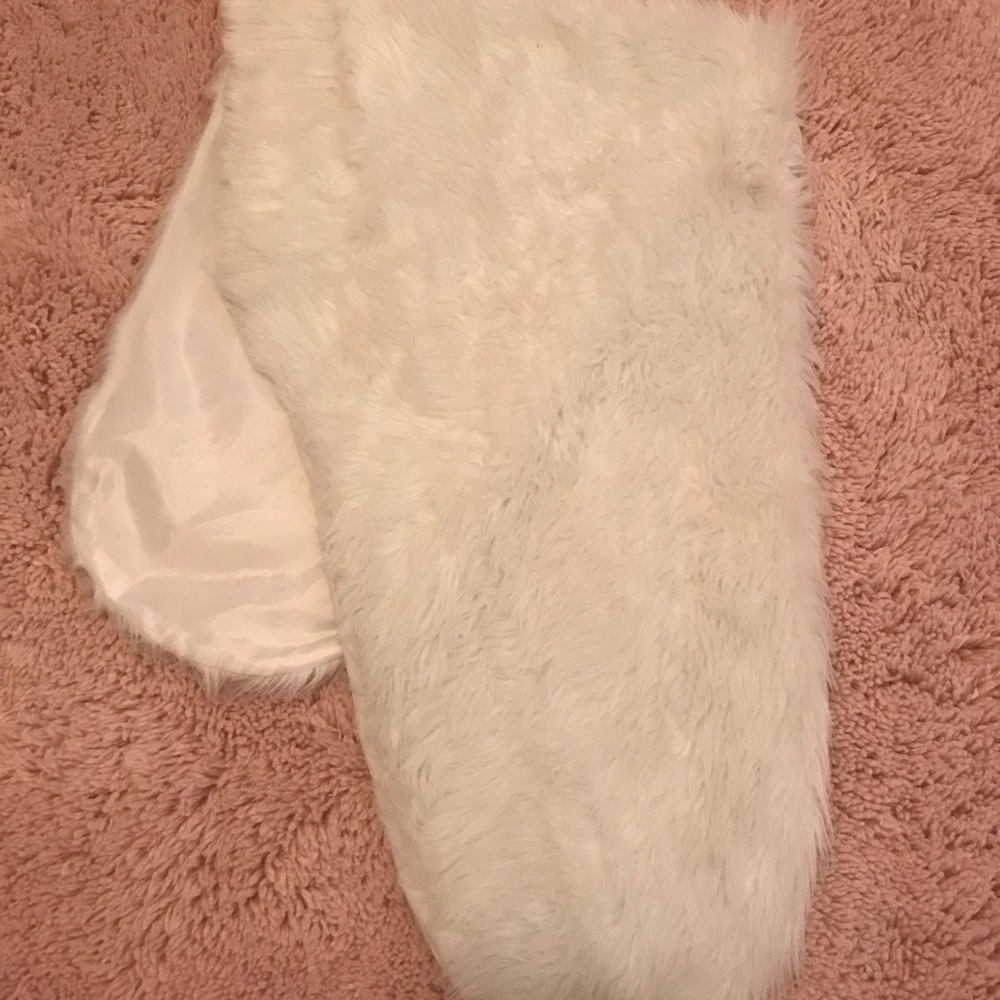 White Faux Fir Shawl